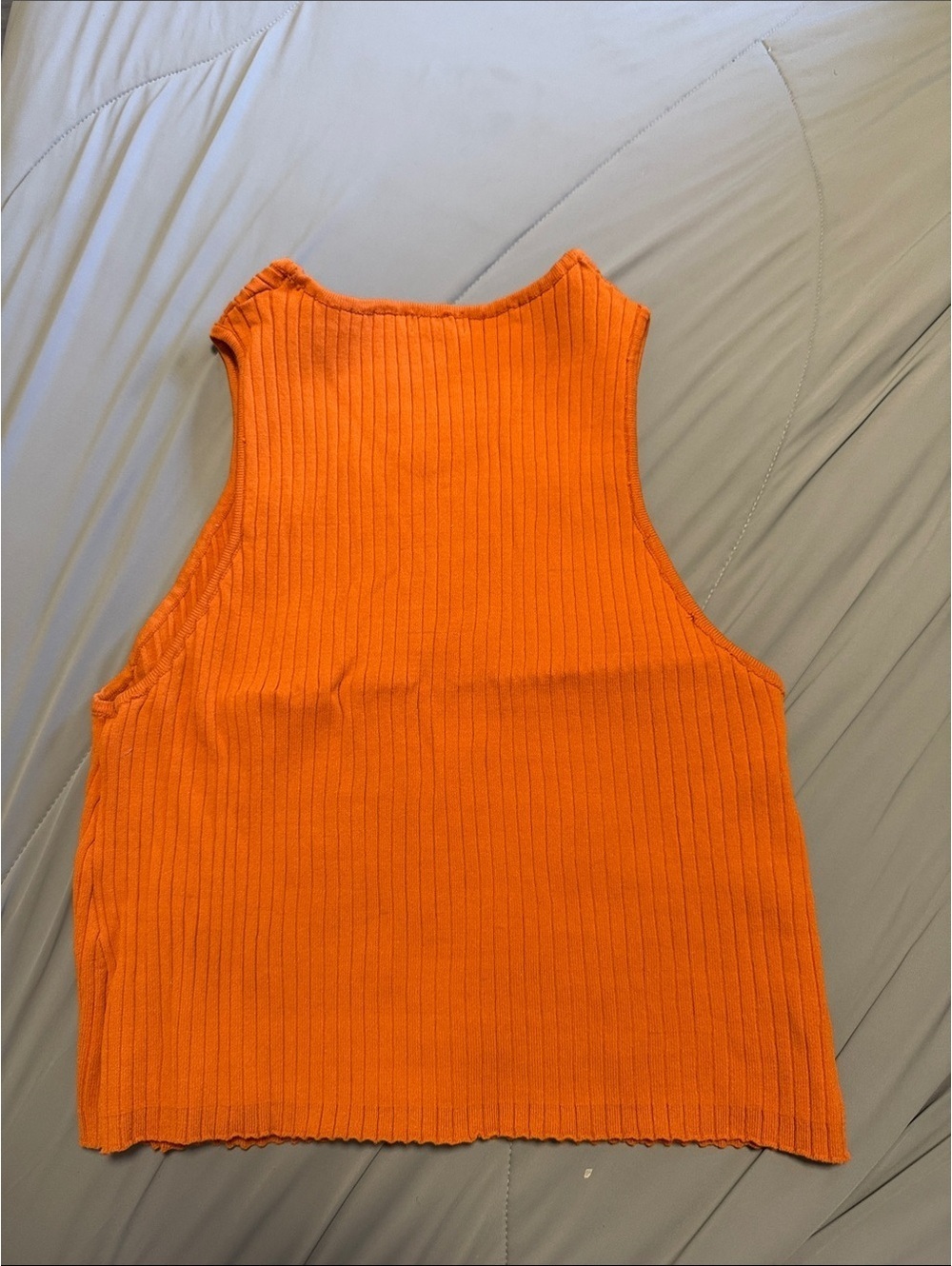 Garage Orange Ribbed Crop Tank - Picture 2 of 2